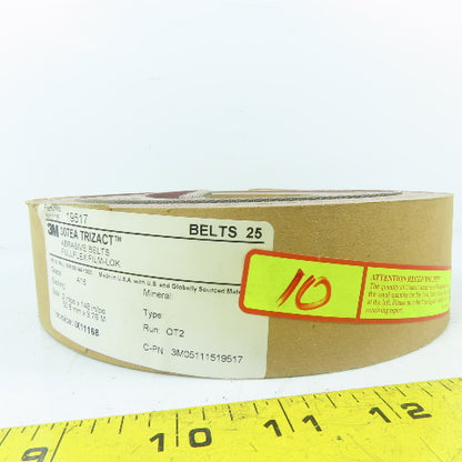 3M 51115-19517 2" x 148" A16 Grit Trizact Abrasive Sanding Belt Lot Of 10