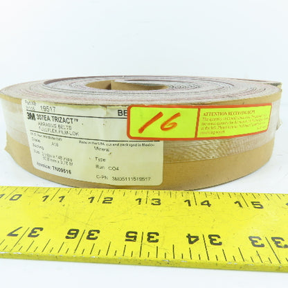 3M 51115-19517 2" x 148" A16 Grit Trizact Fullflex Film-Lok Sanding Belt Lot/ 16
