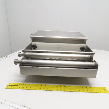 16" Belt Sanitary Food Grade Inline Conveyor Belt Washer Dryer 1" RJT