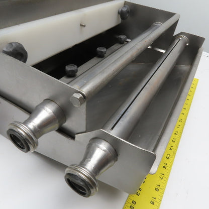 16" Belt Sanitary Food Grade Inline Conveyor Belt Washer Dryer 1" RJT