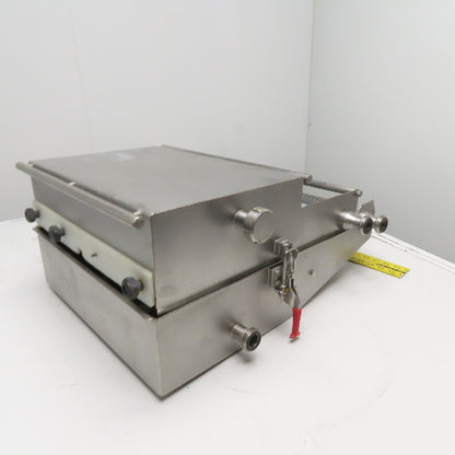 16" Belt Sanitary Food Grade Inline Conveyor Belt Washer Dryer 1" RJT