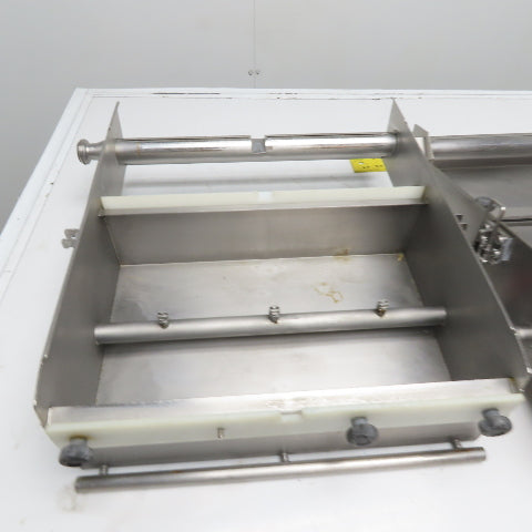 16" Belt Sanitary Food Grade Inline Conveyor Belt Washer Dryer 1" RJT