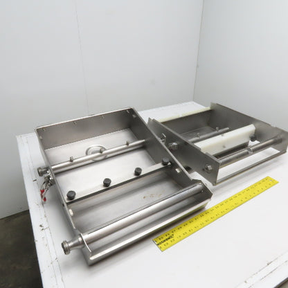 16" Belt Sanitary Food Grade Inline Conveyor Belt Washer Dryer 1" RJT