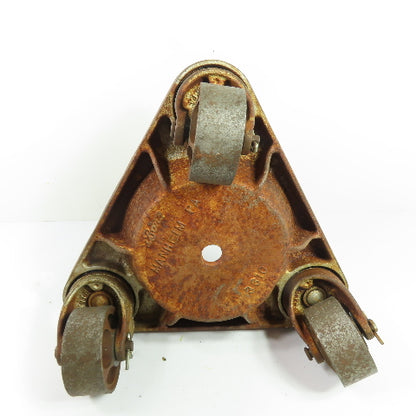 Bond 3310 3-Wheel Triangular Cast Iron Cup Dolly 750lb Capacity