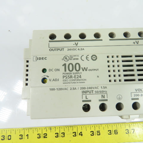 IDEC PS5R-E24 Power Supply 100W 24VDC 4.2A Output 100-120/200-240VAC Input