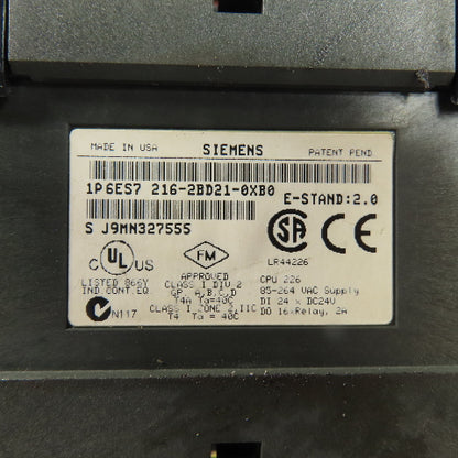 Siemens 6ES7216-2BD21-0XB0 Simatic S7-200 CPU 226 AC/DC/RLY PLC Processor