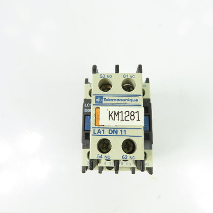 Telemecanique LC1D0910 25A IEC Motor Contactor 24V Coil w/ LA1DN11 Contact Block