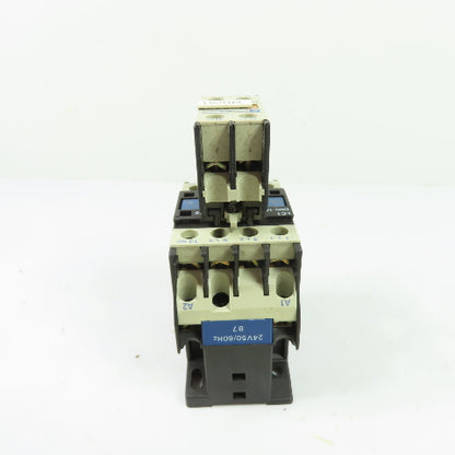 Telemecanique LC1D0910 25A IEC Motor Contactor 24V Coil w/ LA1DN11 Contact Block