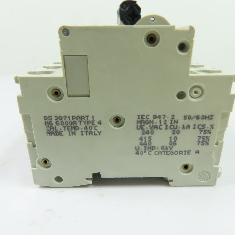 Merlin Gerin C60H D20A Multi 9 20A 4-Pole Type D Circuit Breaker 415V