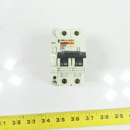 Merlin Gerin C60H D10A Multi 9 10A 2-Pole Circuit Breaker 415V