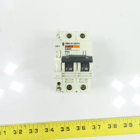 Merlin Gerin C60H D10A Multi 9 10A 2-Pole Circuit Breaker 415V