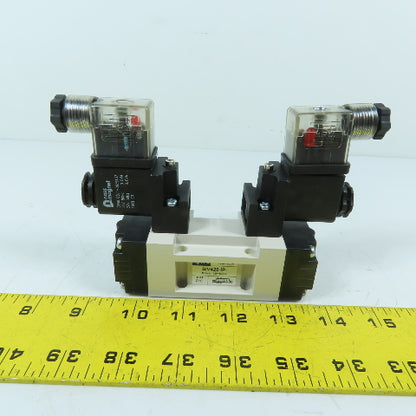 YPC SIV420-IP 5/2 Way Double Solenoid Pneumatic Directional Control Valve 24V