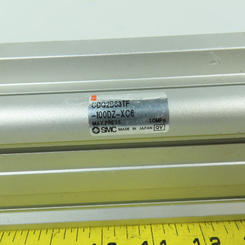 SMC CDQ2B63TF-100DZ-XC6 63mm Bore 100mm Stroke Compact Cylinder w/Guide Unit
