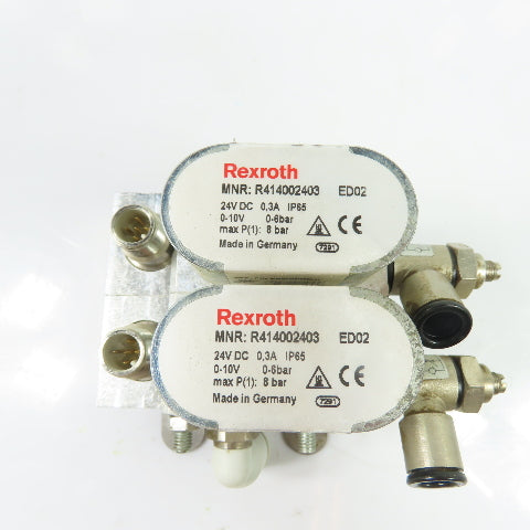 Rexroth ED02 R414002403 Dual Pneumatic Pressure Regulator Valve 24VDC 0.3A