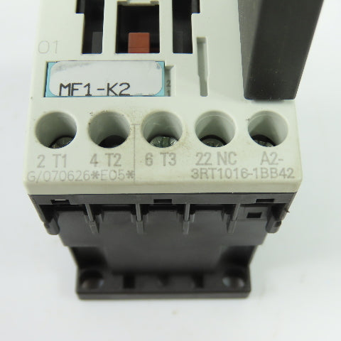 Siemens 3RT1016-1BB42 22A 3P IEC Contactor 24VDC Coil w/3RT1916-1BB00 Suppressor