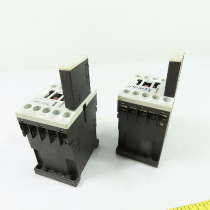 Siemens 3RH1140-1BB40 10A 600V Contactor 24VDC Coil w/Surge Suppressor Lot/2