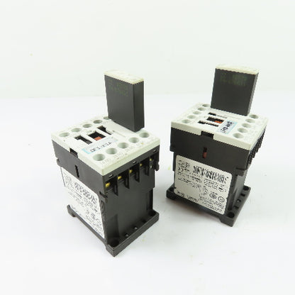 Siemens 3RH1140-1BB40 10A 600V Contactor 24VDC Coil w/Surge Suppressor Lot/2