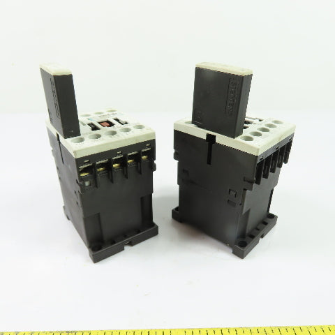 Siemens 3RT1016-1BB41 3P Contactor 24VDC Coil w/3RT1916-1BB00 Suppressor Lot/2