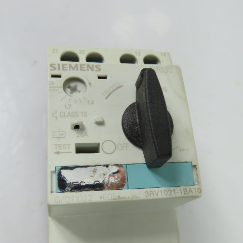 Siemens 3RT1016-1BB41 3RV1021-1BA10 1.4-2A Motor Starter Breaker 24VDC Coil