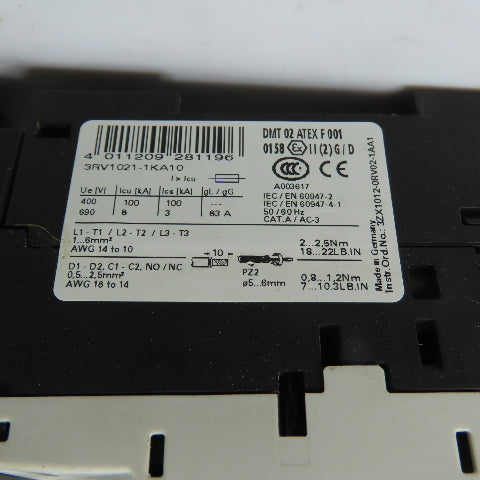 Siemens N/A 9-12.5A Motor Starter Protector 24V Coil