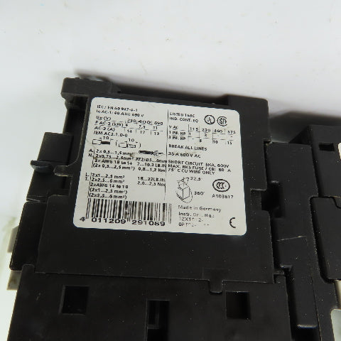 Siemens N/A 9-12.5A Motor Starter Protector 24V Coil