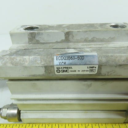 SMC ECDQ2B63-50D 63mm Bore Compact Air Cylinder w/Manual Stroke Adjuster