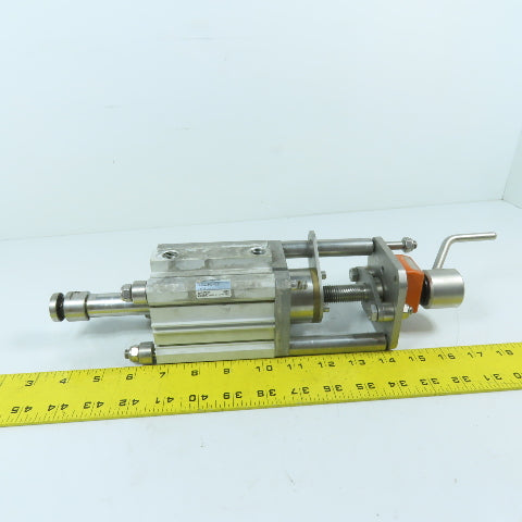 SMC ECDQ2B63-50D 63mm Bore Compact Air Cylinder w/Manual Stroke Adjuster