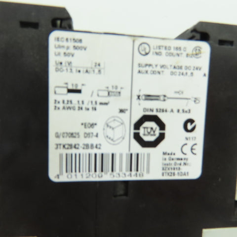 Siemens 3TK2842-2BB42 24VDC Sirius Safety Relay 0.5-30s