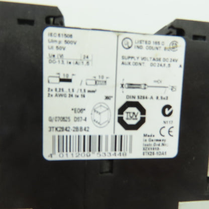 Siemens 3TK2842-2BB42 24VDC Sirius Safety Relay 0.5-30s