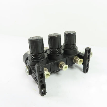 Rexroth 0821300713 3-Station Pneumatic Pressure Regulator 1/4"