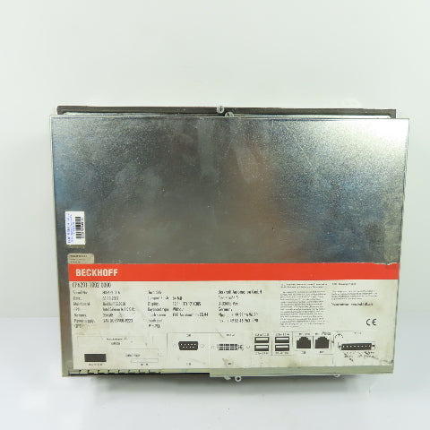 Beckhoff CP6201-1002-0000 Touchscreen Operator Interface Control Panel 24VDC