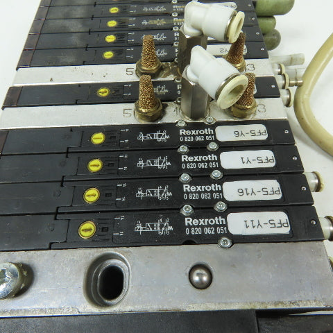 Rexroth R 480 098 560 0 820 062 051 11-Station Solenoid Valve Manifold 24VDC