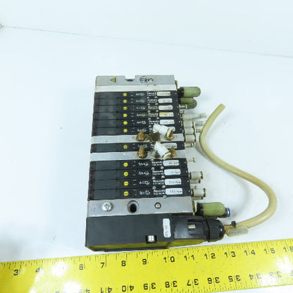 Rexroth R 480 098 560 0 820 062 051 11-Station Solenoid Valve Manifold 24VDC