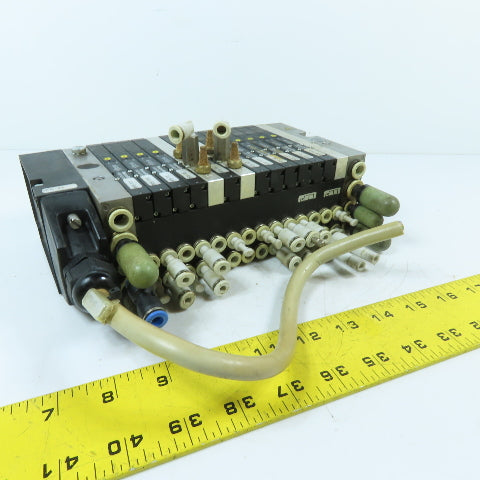 Rexroth R 480 098 560 0 820 062 051 11-Station Solenoid Valve Manifold 24VDC