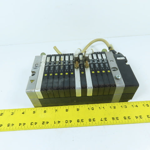 Rexroth R 480 098 560 0 820 062 051 11-Station Solenoid Valve Manifold 24VDC