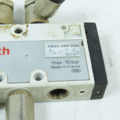 Rexroth 0820 060 026 5/2 Way Single Solenoid Directional Control Valve 24VDC
