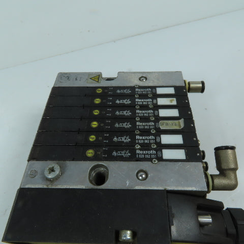 Rexroth 0 820 062 051 6-Station Solenoid Valve Manifold 24VDC
