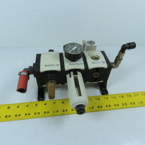 Rexroth Air Prep Filter Regulator Combo Unit W/Solenoid Shut-Off 24VDC