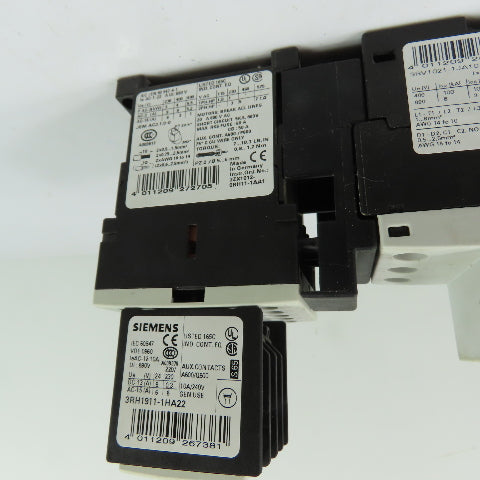 Siemens 3RT1016-1BB41 3RV1021-1JA10 7-10A 3P Motor Starter Protector 690V