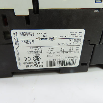 Siemens 3RV1021-4CA10 3RT1016-1BB41 17-22A 3P Motor Starter Protector 690V