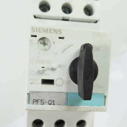 Siemens 3RT1016-1BB41 3RV1021-1HA10 5.5-8A Motor Starter Protector 690V