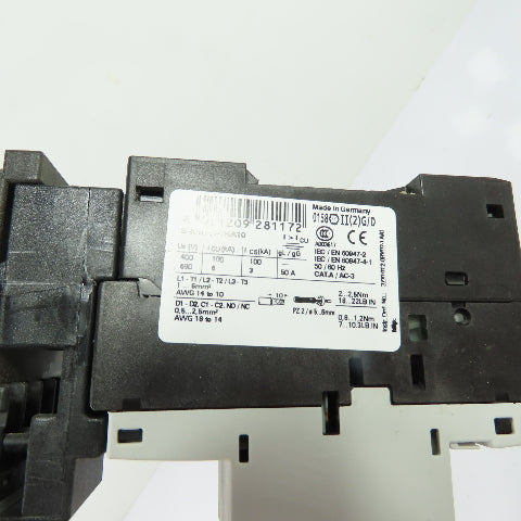 Siemens 3RT1016-1BB41 3RV1021-1HA10 5.5-8A Motor Starter Protector 690V