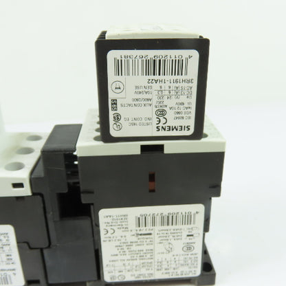 Siemens 3RT1016-1BB41 3RV1021-1HA10 5.5-8A Motor Starter Protector 690V