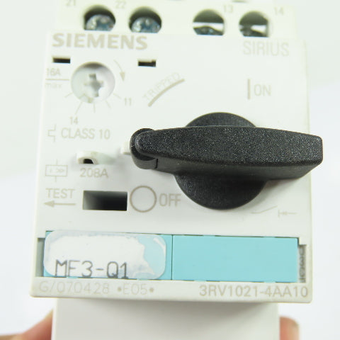 Siemens 3RV1021-4AA10 11-16A 3-Pole Manual Motor Protector Circuit Breaker 600V