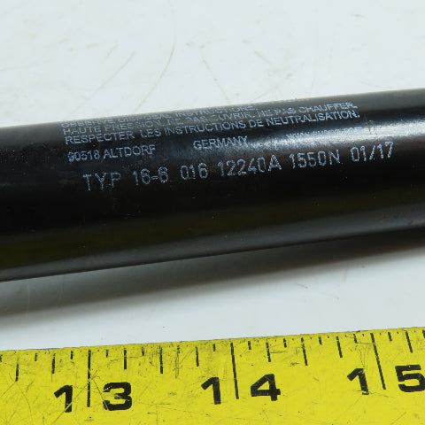 SUSPA 01612240A 1550N Gas Spring Strut Ball Joint Ends 16" Between Studs