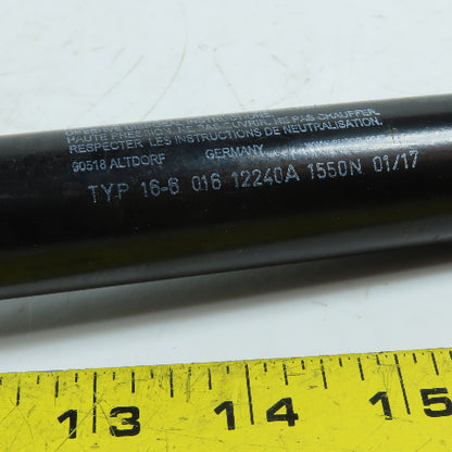 SUSPA 01612240A 1550N Gas Spring Strut Ball Joint Ends 16" Between Studs