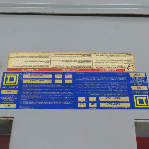 Square D HCN14522N 225A Max 600V Max I-Line Panelboard Interior