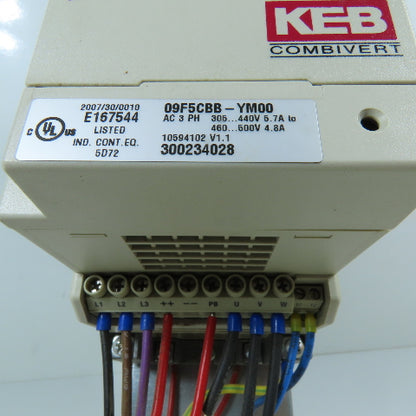 KEB 10594102 09F5CBB-YM00 AC Variable Frequency Drive 3Ph 305-500V w/ EMC Filter