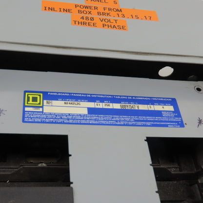 Square D NF442L2C 250A Panelboard Enclosure 600Y/347V 3Ph 4W w/ 200A Main