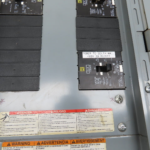 Square D NF442L2C 250A Panelboard Enclosure 600Y/347V 3Ph 4W w/ 200A Main